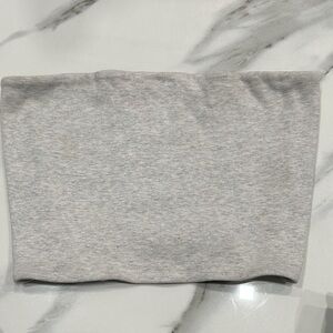 Zara Light Gray Ribbed Top